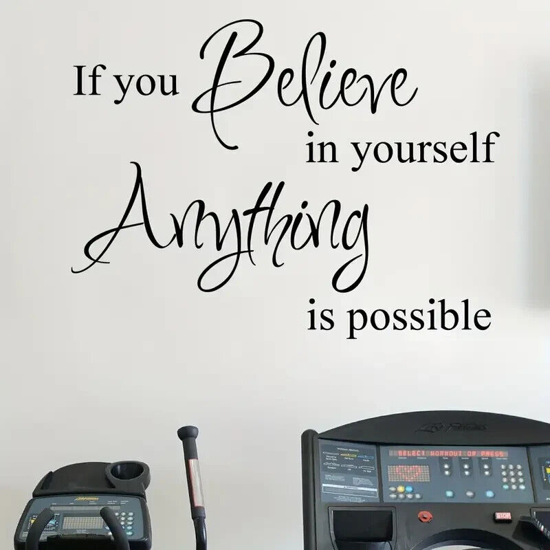 "If You Believe In Yourself Anything Is Possible" Wall Decal 17" x 22" Home & Garden:Home Décor:Decals, Stickers & Vinyl Art GoodDecor
